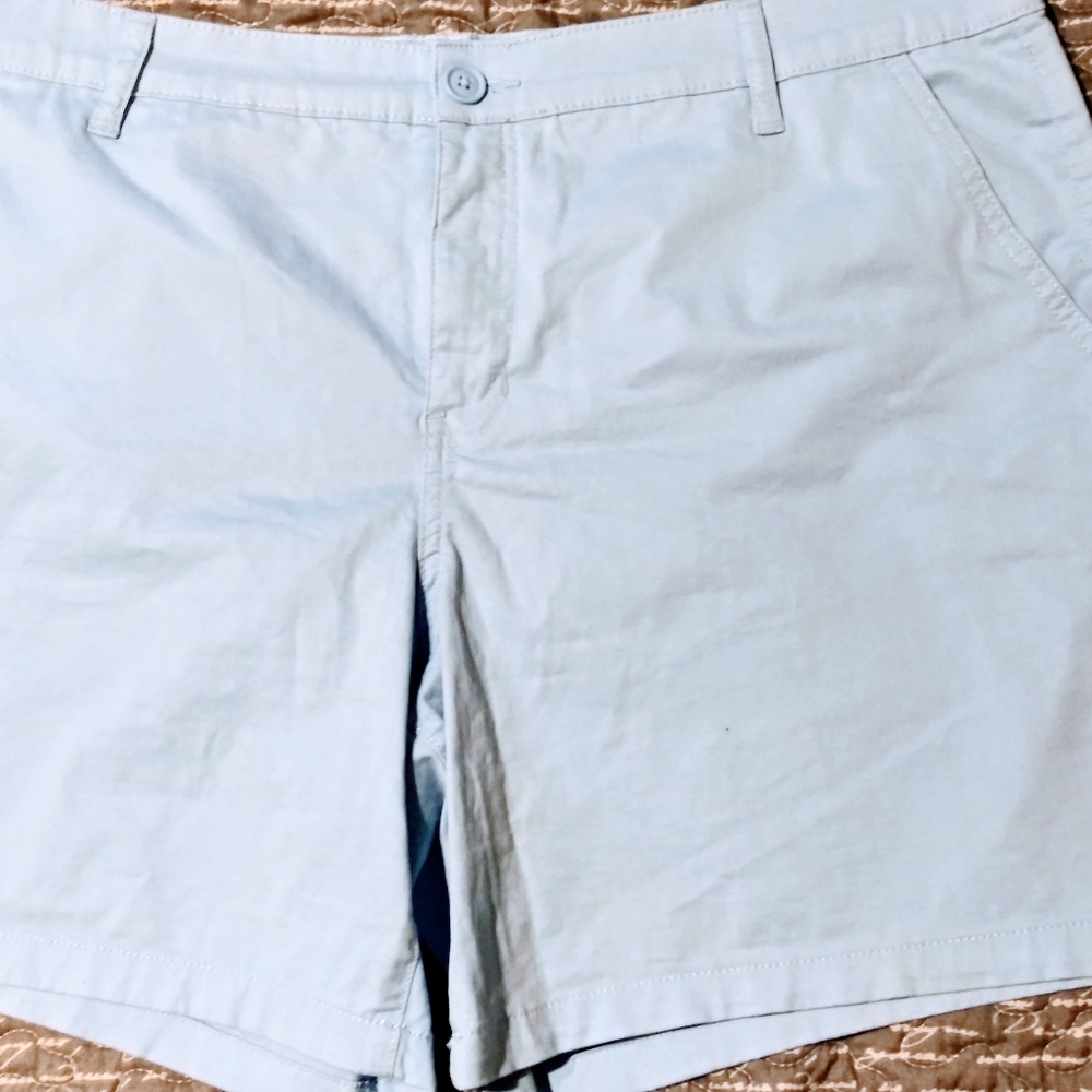 St. Johns Bay Powder Blue Chino Shorts Size18